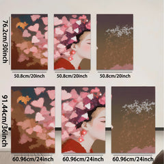 2D flat 1pc blooming floral portrait wall art canvas prints for living room bedroom home decor modern farmhouse style gallery wrapped ready to hang
