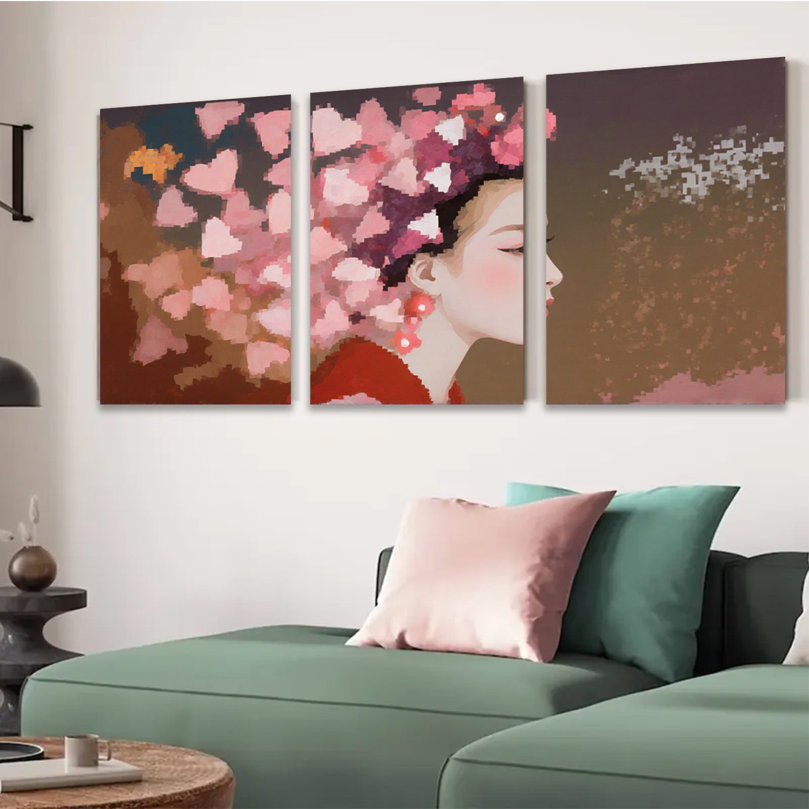 2D flat 1pc blooming floral portrait wall art canvas prints for living room bedroom home decor modern farmhouse style gallery wrapped ready to hang