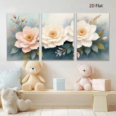 2D flat 1pc blooming pastel floral artwork brings soft elegance to living room bedroom gallery wall decor farmhouse style