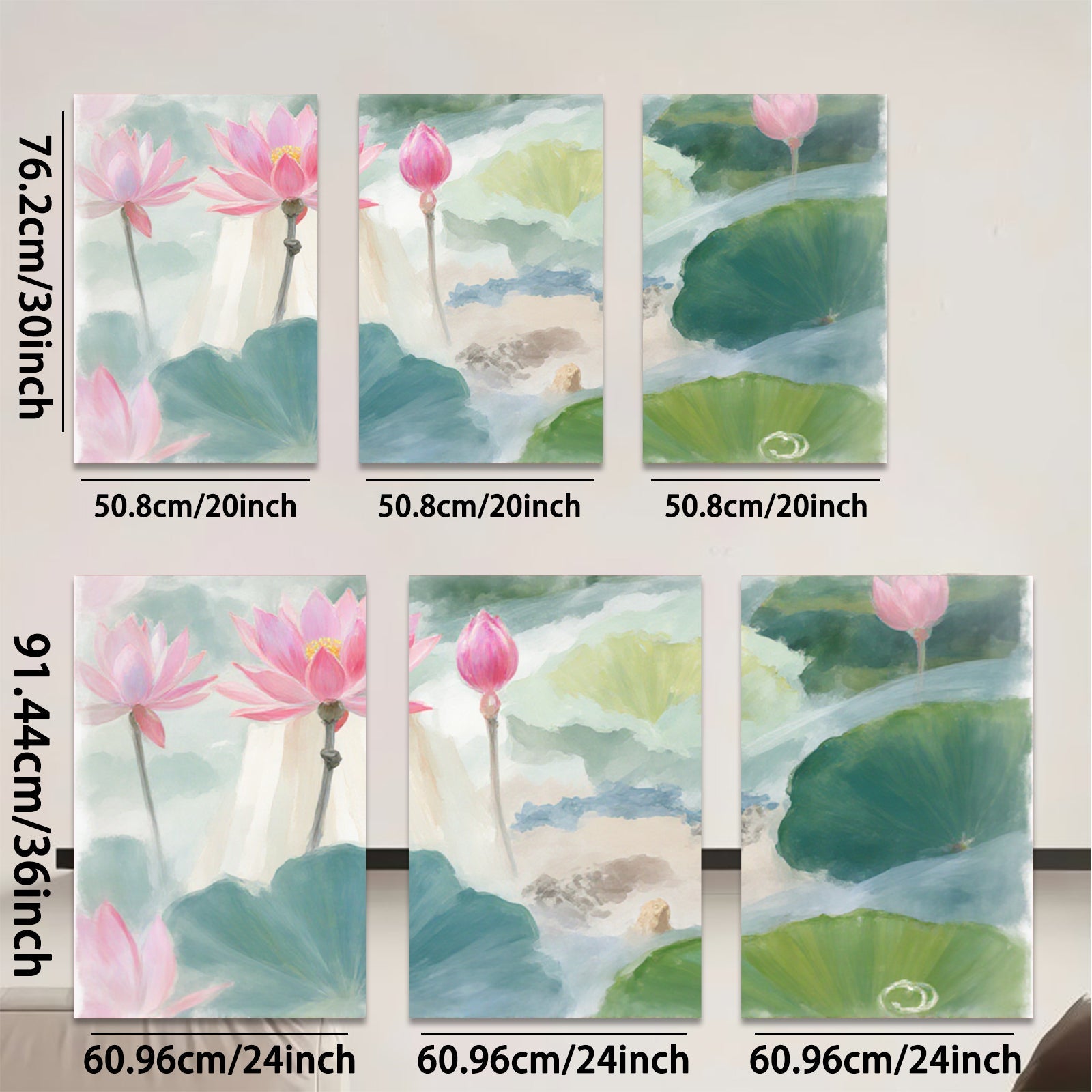 2D flat 1pc blooming pink lotus pond serene wall art canvas prints for living room bedroom home decor farmhouse style botanical garden modern minimalist