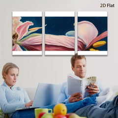 2D flat 1pc blooming pink peony floral wall art canvas prints for living room bedroom home decor farmhouse style modern aesthetic gallery wrapped ready to hang