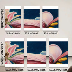2D flat 1pc blooming pink peony floral wall art canvas prints for living room bedroom home decor farmhouse style modern aesthetic gallery wrapped ready to hang