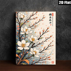 2D flat 1pc blooming plum blossoms wall art canvas prints botanical floral paintings bedroom living room d��cor farmhouse style gallery wrapped modern minimalist art