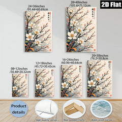 2D flat 1pc blooming plum blossoms wall art canvas prints botanical floral paintings bedroom living room d��cor farmhouse style gallery wrapped modern minimalist art