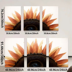 2D flat 1pc blooming sunflower closeup vibrant wall art farmhouse decor living room bedroom gallery wrapped canvas print modern botanical nature artwork inspiring cozy home style