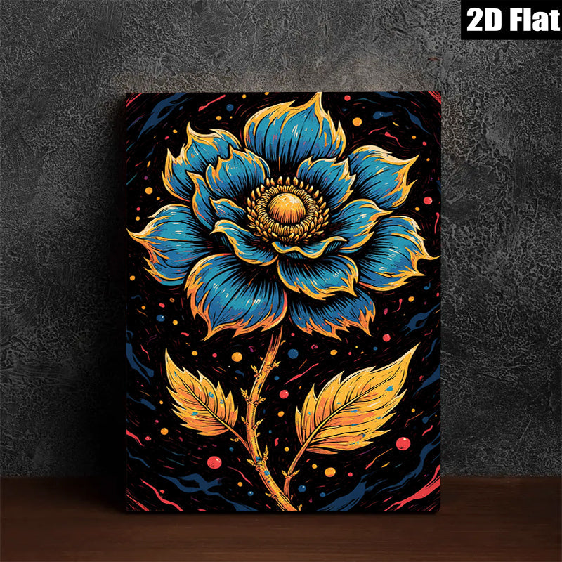 2D flat 1pc blooming vibrant floral artwork modern farmhouse wall decor living room bedroom gallery wrapped canvas prints botanical nature inspired cozy home accent