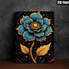 2D flat 1pc blooming vibrant floral artwork modern farmhouse wall decor living room bedroom gallery wrapped canvas prints botanical nature inspired cozy home accent
