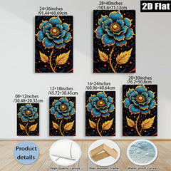 2D flat 1pc blooming vibrant floral artwork modern farmhouse wall decor living room bedroom gallery wrapped canvas prints botanical nature inspired cozy home accent