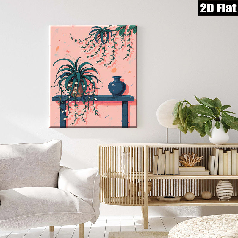 2D flat 1pc blooming vines botanical wall art for living room bedroom gallery wrapped canvas print modern farmhouse d��cor cozy vibes