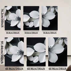 2D flat 1pc blooming white dogwood floral wall art canvas print bedroom living room farmhouse modern gallery wrapped stretched framed ready to hang