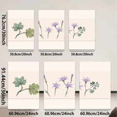 2D flat 1pc blooming wildflower botanical print farmhouse wall art bedroom living room decor gallery wrapped canvas prints modern minimalist