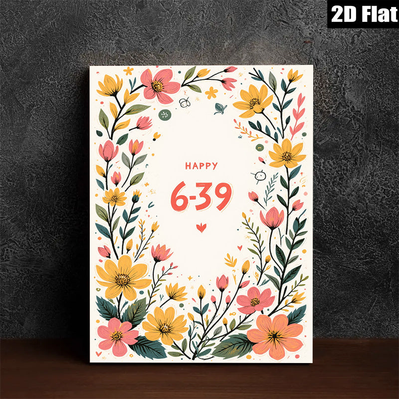 2D flat 1pc blooming wildflower botanical wall art print for living room bedroom home decor farmhouse style gallery wrapped canvas modern minimalist aesthetic