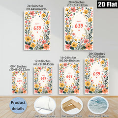2D flat 1pc blooming wildflower botanical wall art print for living room bedroom home decor farmhouse style gallery wrapped canvas modern minimalist aesthetic