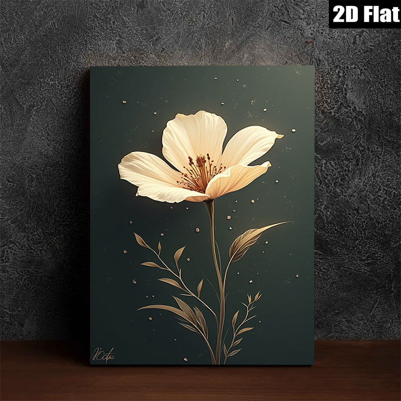 2D flat 1pc blooming wildflower canvas wall art for living room bedroom home decor farmhouse style modern aesthetic gallery wrapped prints