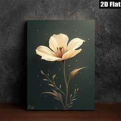 2D flat 1pc blooming wildflower canvas wall art for living room bedroom home decor farmhouse style modern aesthetic gallery wrapped prints