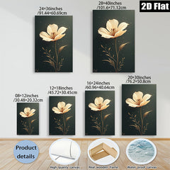2D flat 1pc blooming wildflower canvas wall art for living room bedroom home decor farmhouse style modern aesthetic gallery wrapped prints