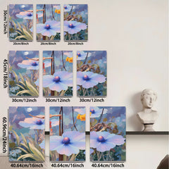 2D flat 1pc blooming wildflowers serene garden wall art bedroom living room farmhouse modern gallery wrapped canvas prints ready to hang