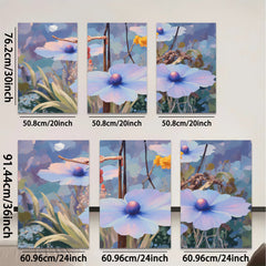 2D flat 1pc blooming wildflowers serene garden wall art bedroom living room farmhouse modern gallery wrapped canvas prints ready to hang