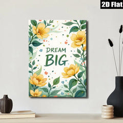 2D flat 1pc blooming yellow floral botanical wall art prints for living room bedroom home decor farmhouse style gallery wrapped canvas modern minimalist