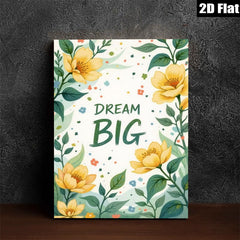 2D flat 1pc blooming yellow floral botanical wall art prints for living room bedroom home decor farmhouse style gallery wrapped canvas modern minimalist