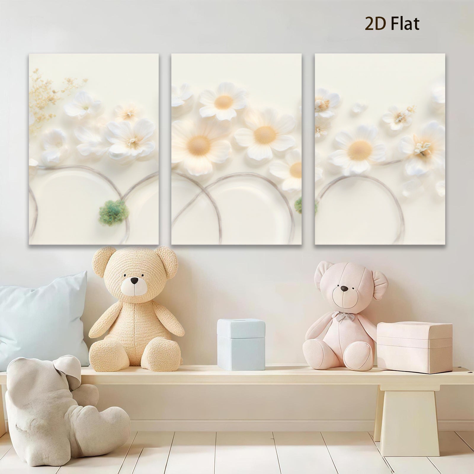 2D flat 1pc blossoming cherry branches wall decor for living room bedroom farmhouse style modern canvas prints gallery wrapped ready to hang