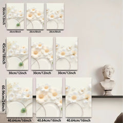 2D flat 1pc blossoming cherry branches wall decor for living room bedroom farmhouse style modern canvas prints gallery wrapped ready to hang
