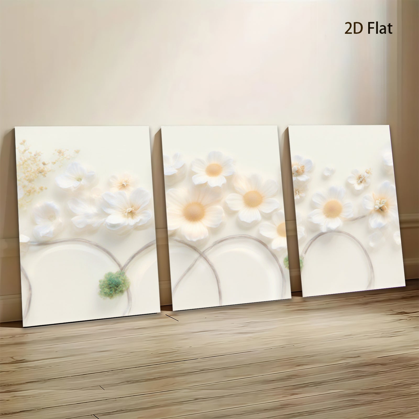2D flat 1pc blossoming cherry branches wall decor for living room bedroom farmhouse style modern canvas prints gallery wrapped ready to hang
