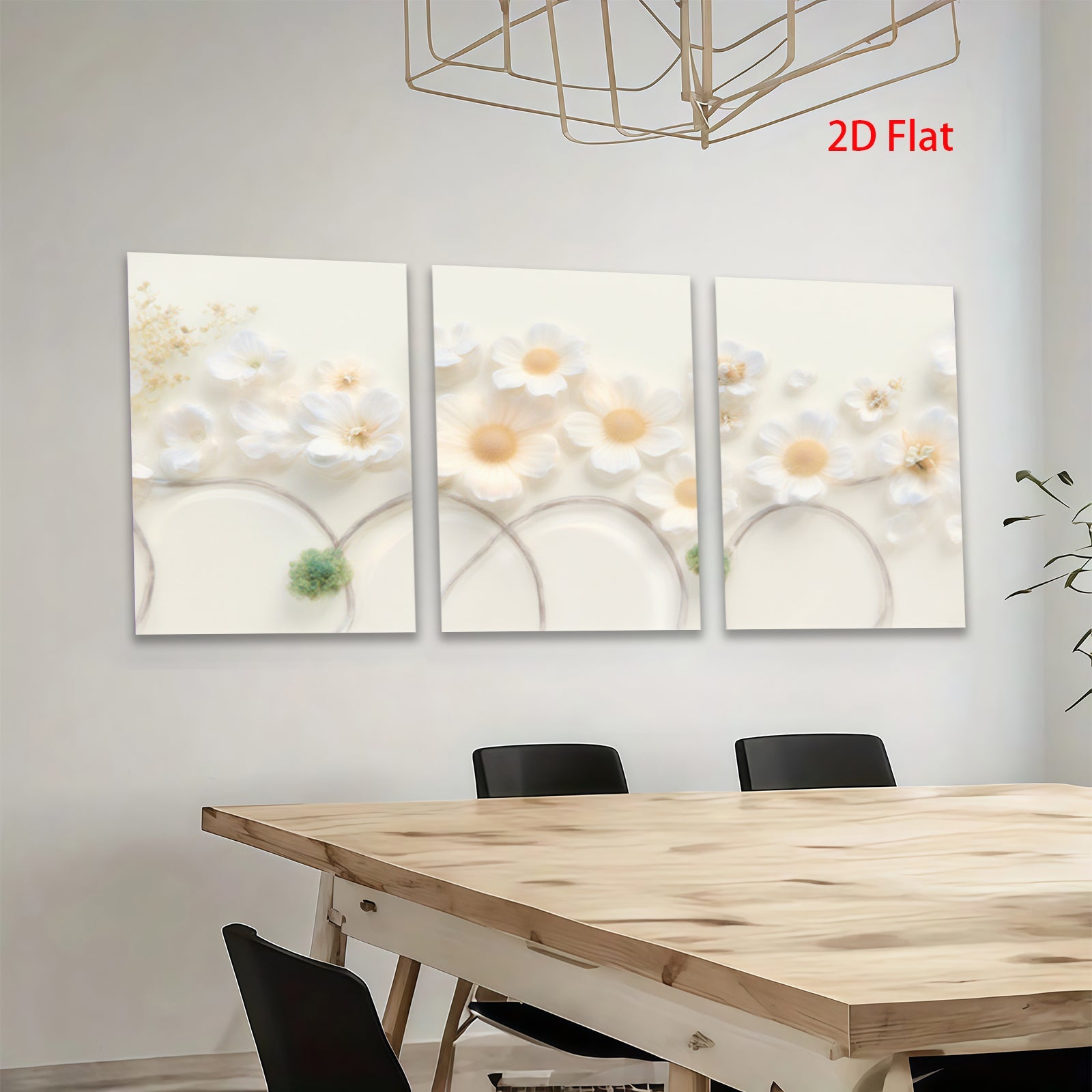 2D flat 1pc blossoming cherry branches wall decor for living room bedroom farmhouse style modern canvas prints gallery wrapped ready to hang