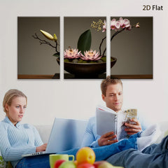 2D flat 1pc blossoming floral arrangement serene botanical study living room bedroom gallery wrapped canvas wall art modern farmhouse decor
