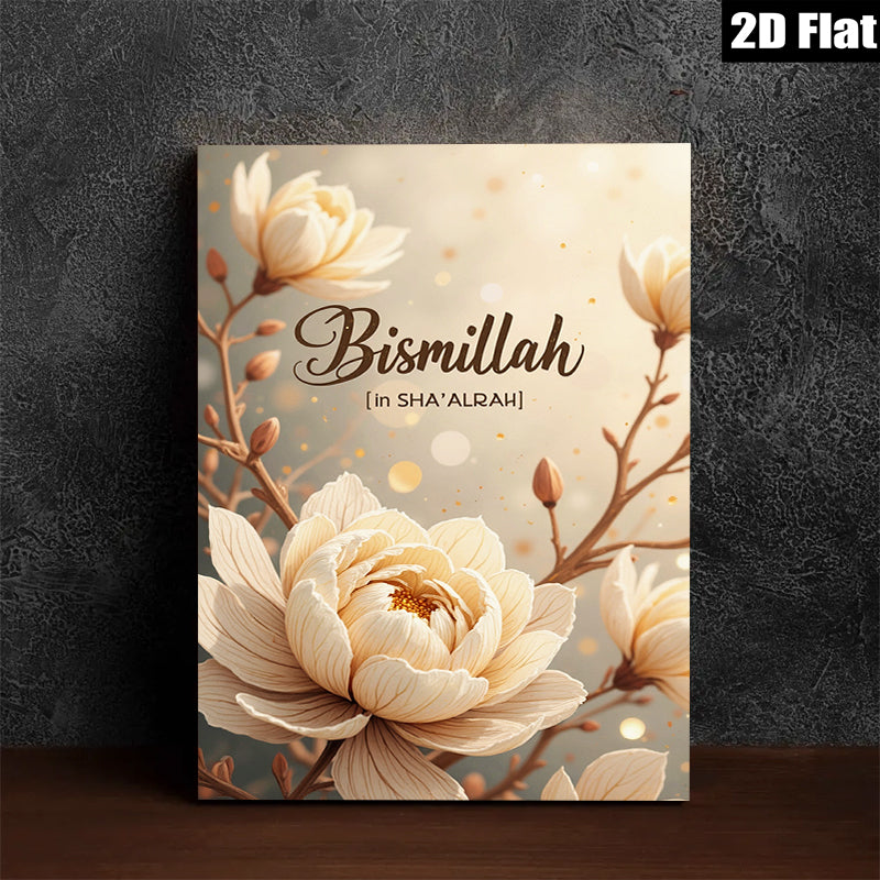 2D flat 1pc blossoming floral canvas wall art for living room bedroom home decor farmhouse style gallery wrapped modern minimalist aesthetic