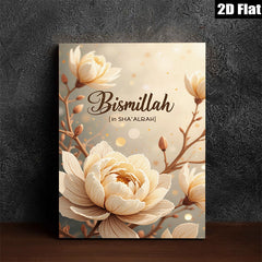 2D flat 1pc blossoming floral canvas wall art for living room bedroom home decor farmhouse style gallery wrapped modern minimalist aesthetic