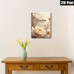 2D flat 1pc blossoming floral canvas wall art for living room bedroom home decor farmhouse style gallery wrapped modern minimalist aesthetic