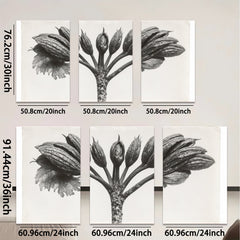 2D flat 1pc blossoming floral stem botanical wall art modern farmhouse living room bedroom decor gallery wrapped canvas print trending now
