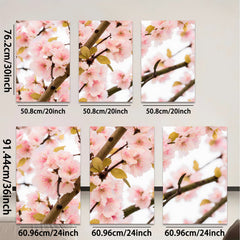 2D flat 1pc blossoming peach branches springtime floral wall art canvas prints for living room bedroom home decor farmhouse style cozy vibes modern gallery wrapped