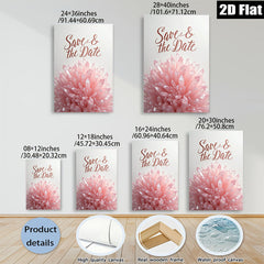 2D flat 1pc blush pink crystal cluster wall art for bedroom living room gallery wrapped modern farmhouse decor botanical prints trending now