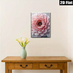 2D flat 1pc blush pink dahlia floral wall art canvas prints for living room bedroom home decor farmhouse style gallery wrapped modern minimalist