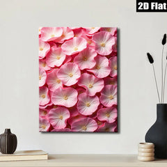 2D flat 1pc blush pink floral bloom abstract wall art living room bedroom decor farmhouse style modern gallery wrapped canvas print
