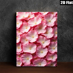 2D flat 1pc blush pink floral bloom abstract wall art living room bedroom decor farmhouse style modern gallery wrapped canvas print