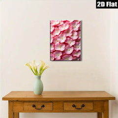 2D flat 1pc blush pink floral bloom abstract wall art living room bedroom decor farmhouse style modern gallery wrapped canvas print