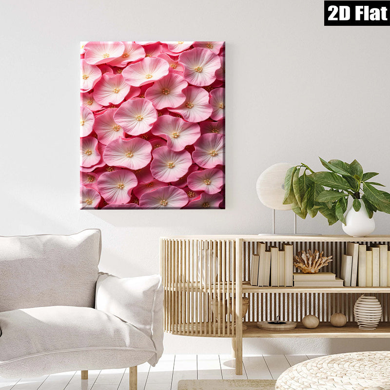 2D flat 1pc blush pink floral bloom abstract wall art living room bedroom decor farmhouse style modern gallery wrapped canvas print