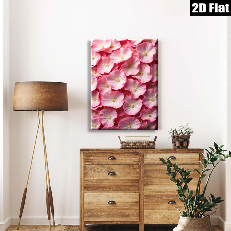 2D flat 1pc blush pink floral bloom abstract wall art living room bedroom decor farmhouse style modern gallery wrapped canvas print