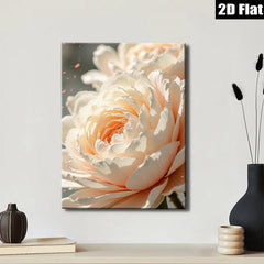 2D flat 1pc blush pink peony bloom floral wall art living room bedroom decor farmhouse style gallery wrapped canvas prints modern minimalist aesthetic