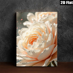 2D flat 1pc blush pink peony bloom floral wall art living room bedroom decor farmhouse style gallery wrapped canvas prints modern minimalist aesthetic