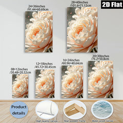 2D flat 1pc blush pink peony bloom floral wall art living room bedroom decor farmhouse style gallery wrapped canvas prints modern minimalist aesthetic