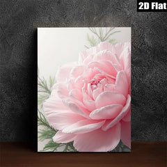 2D flat 1pc blush pink peony floral wall art canvas prints for living room bedroom home decor farmhouse style modern minimalist gallery wrapped