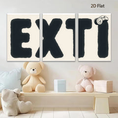 2D flat 1pc bold EXT typography wall art modern minimalist gallery wrapped canvas print bedroom living room decor farmhouse style statement piece trending now popular design
