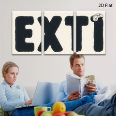2D flat 1pc bold EXT typography wall art modern minimalist gallery wrapped canvas print bedroom living room decor farmhouse style statement piece trending now popular design