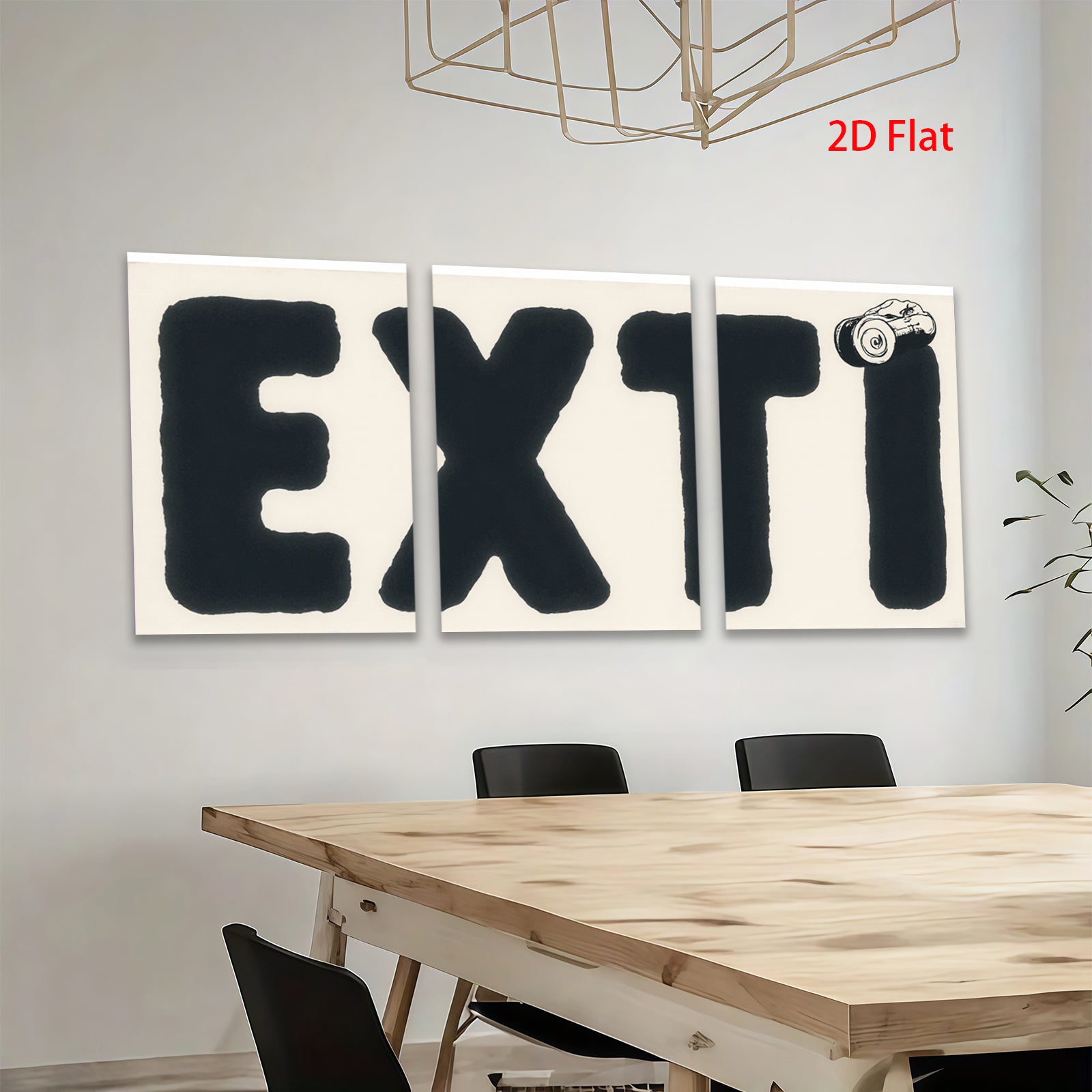 2D flat 1pc bold EXT typography wall art modern minimalist gallery wrapped canvas print bedroom living room decor farmhouse style statement piece trending now popular design