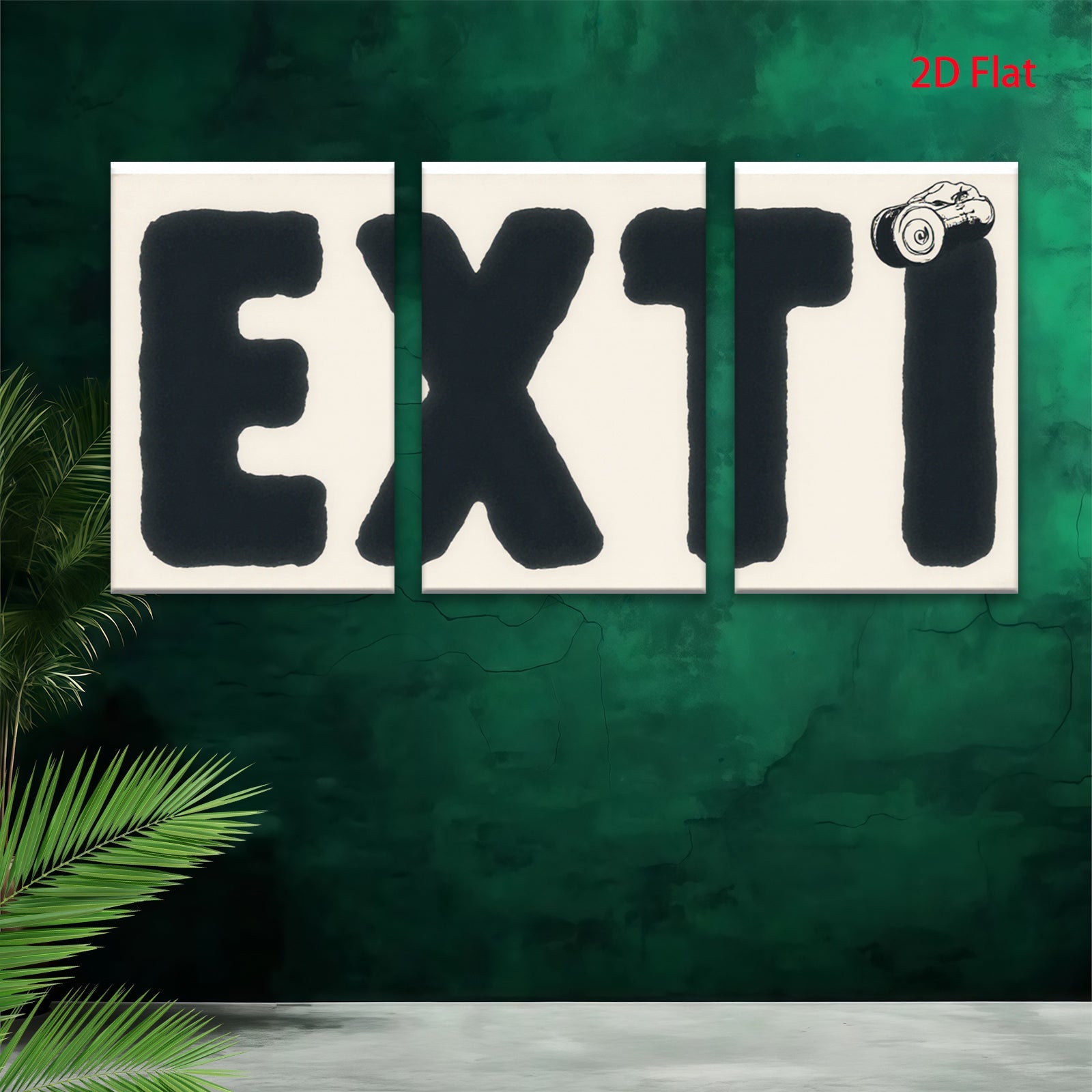 2D flat 1pc bold EXT typography wall art modern minimalist gallery wrapped canvas print bedroom living room decor farmhouse style statement piece trending now popular design