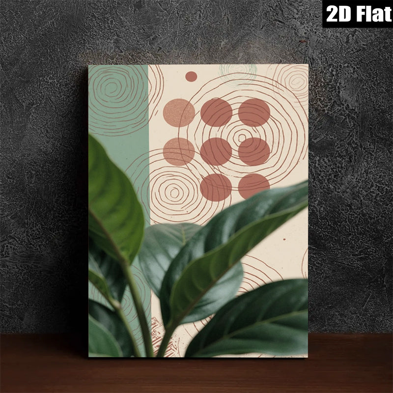 2D flat 1pc botanical abstract wall art modern minimalist canvas prints for living room bedroom office decor farmhouse style gallery wrapped ready to hang